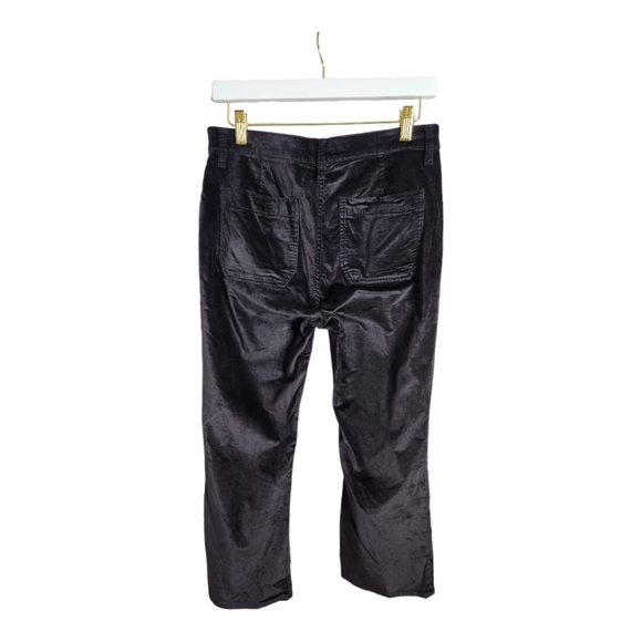 J crew black velvet Billie Demi Boot Crop pants size 29/8 - Picture 4 of 8